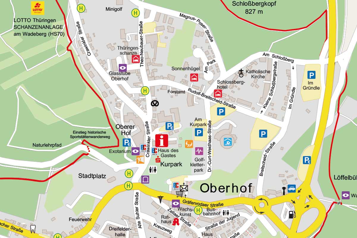 Auszug Stadtplan Oberhof